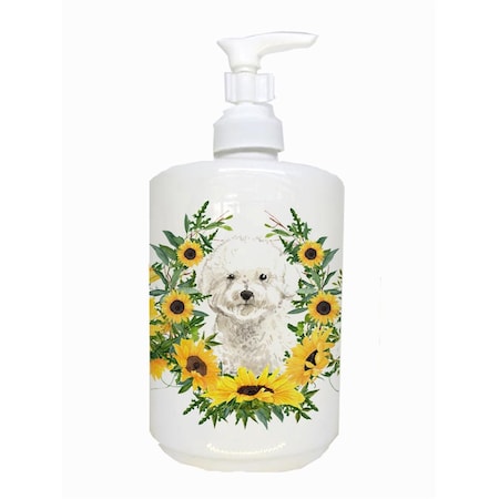 Carolines Treasures Bichon Frise Ceramic Soap Dispenser CK2986SOAP